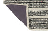 6x9 Ivory and Black Turkish Tribal Rug