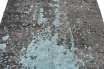 5x6 Brown and Blue Turkish Tribal Rug