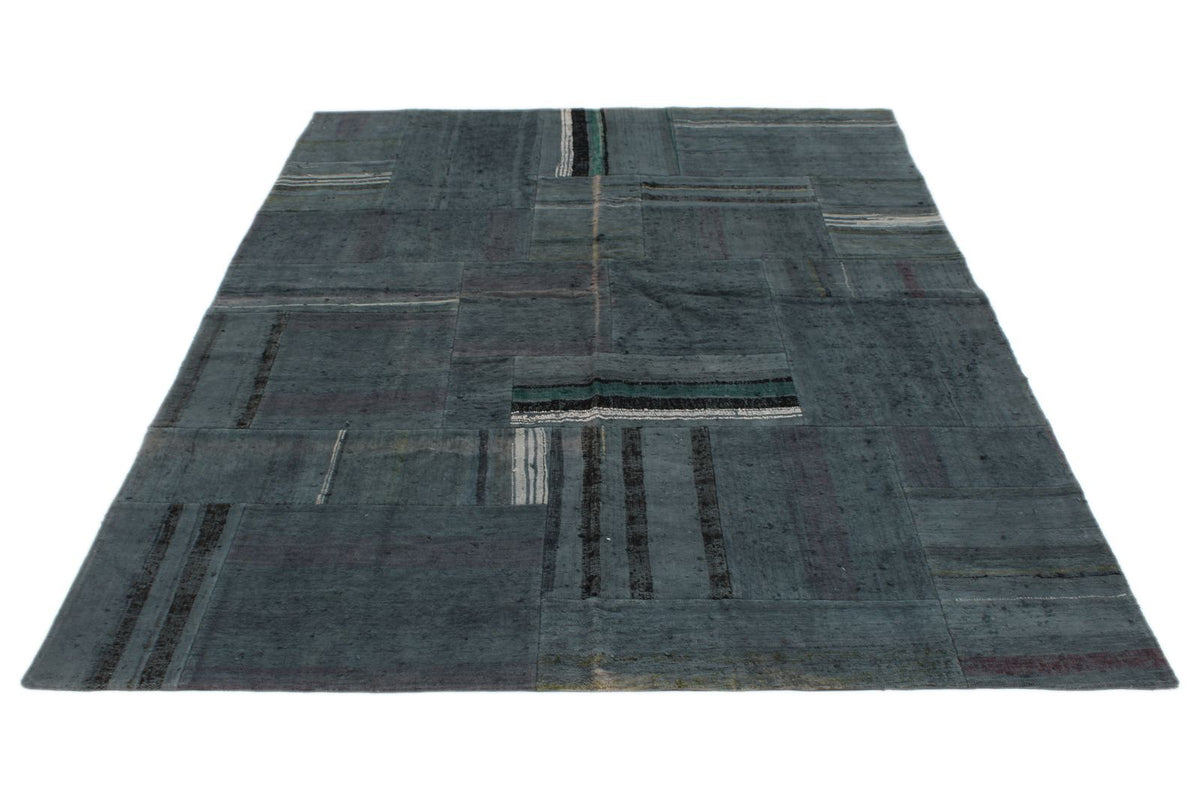 6x8 Gray Turkish Tribal Rug