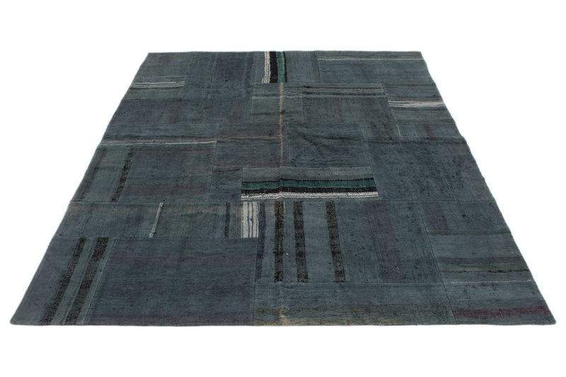 6x8 Gray Turkish Tribal Rug
