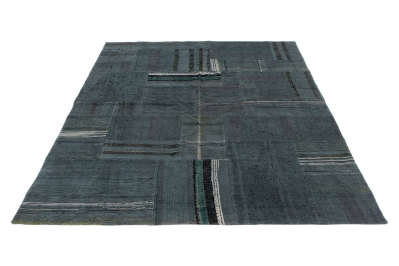 6x8 Gray Turkish Tribal Rug