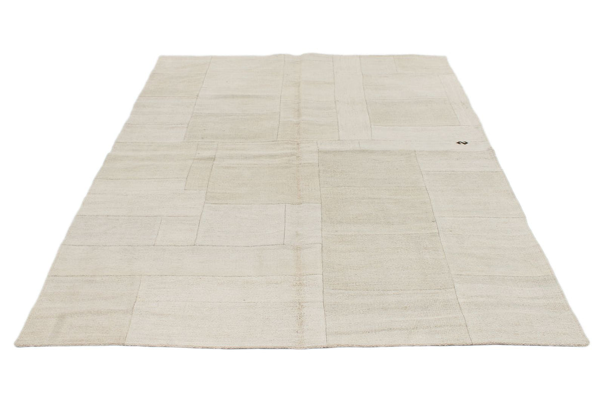 6x8 Beige Turkish Tribal Rug
