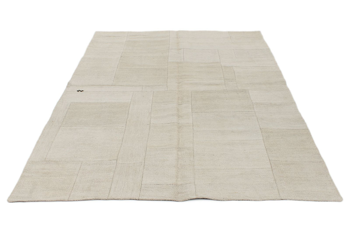 6x8 Beige Turkish Tribal Rug
