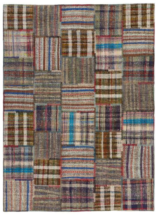 7x9 Multicolor Turkish Tribal Rug