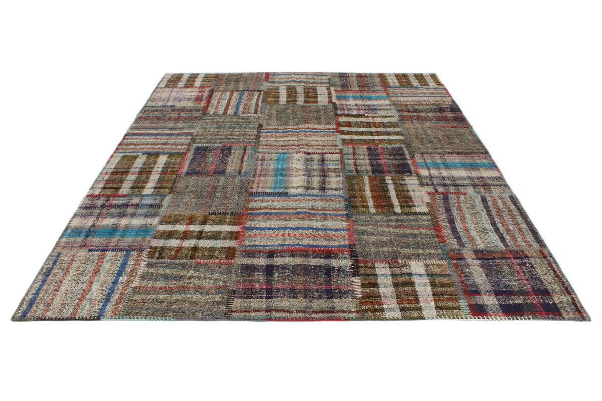 7x9 Multicolor Turkish Tribal Rug