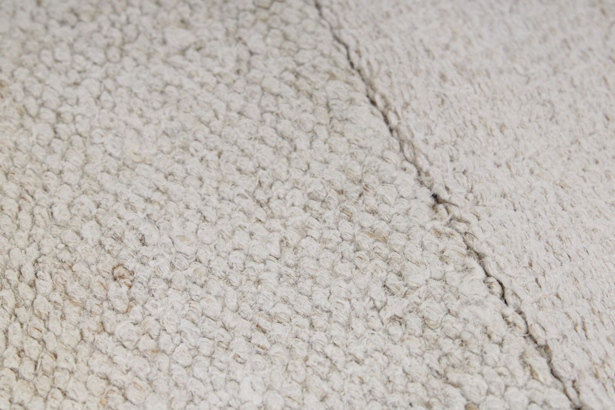 7x9 Ivory and Beige Turkish Tribal Rug