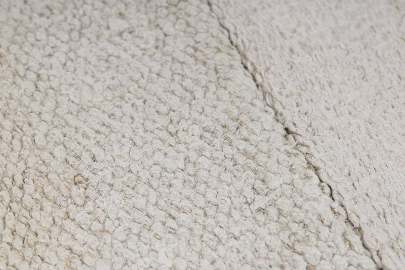 7x9 Ivory and Beige Turkish Tribal Rug