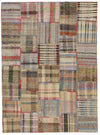 7x10 Multicolor Turkish Tribal Rug