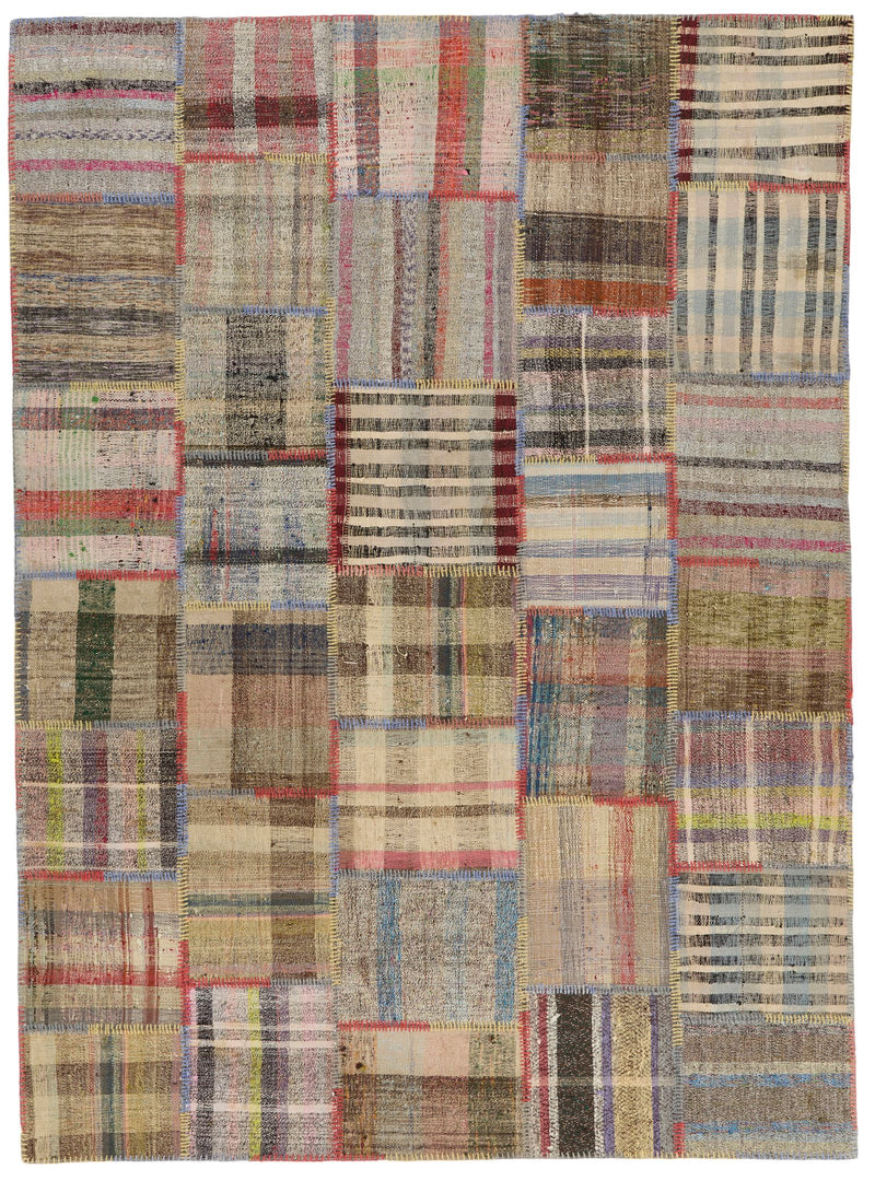 7x10 Multicolor Turkish Tribal Rug