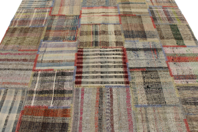 7x10 Multicolor Turkish Tribal Rug