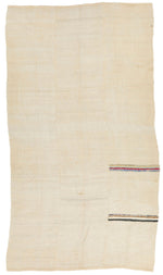 7x9 Ivory Turkish Tribal Rug
