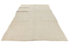 7x9 Ivory Turkish Tribal Rug