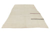 7x9 Ivory Turkish Tribal Rug