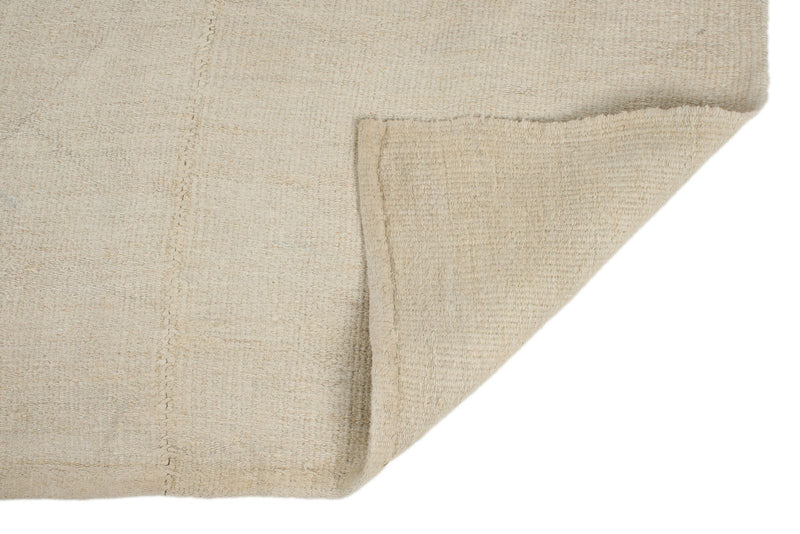 7x9 Ivory Turkish Tribal Rug