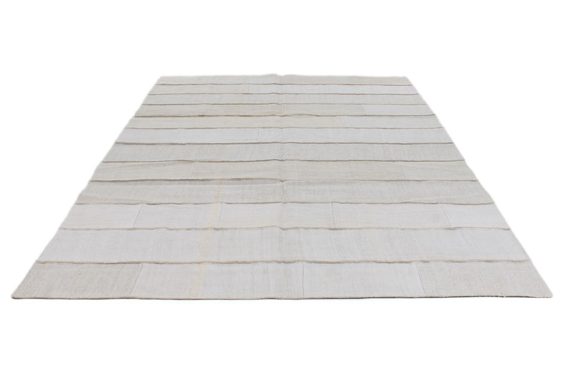 7x10 Ivory Turkish Tribal Rug