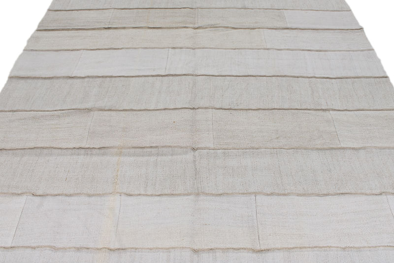 7x10 Ivory Turkish Tribal Rug