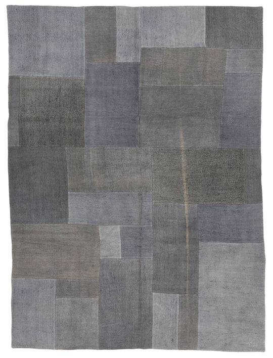 7x10 Gray Turkish Tribal Rug