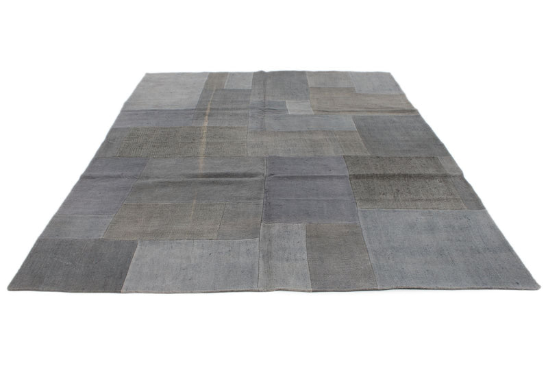 7x10 Gray Turkish Tribal Rug