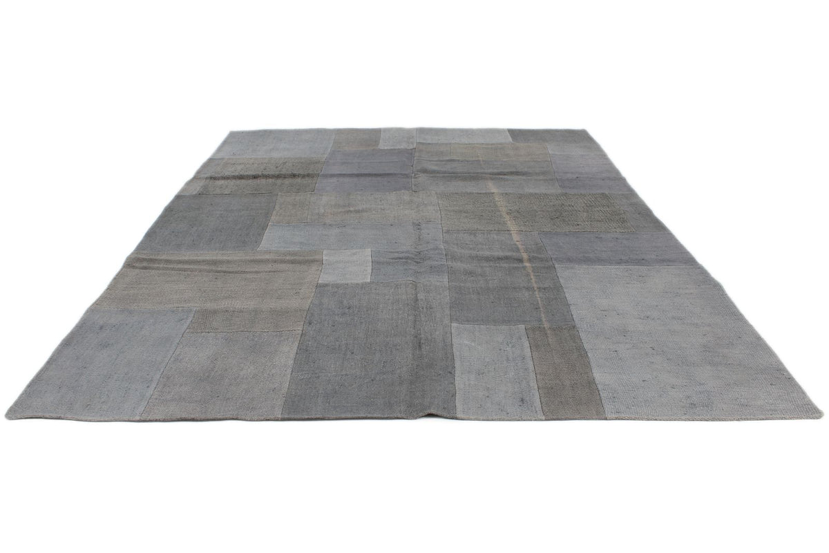 7x10 Gray Turkish Tribal Rug