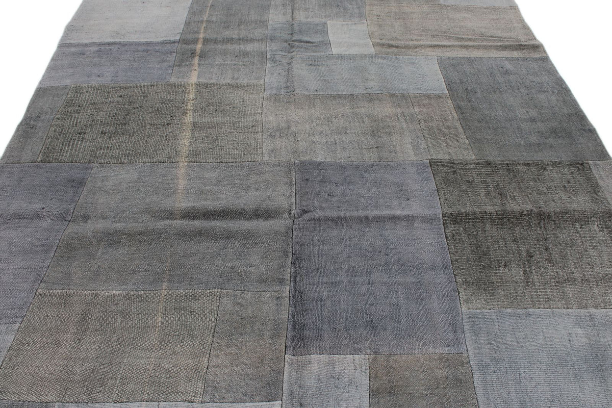 7x10 Gray Turkish Tribal Rug