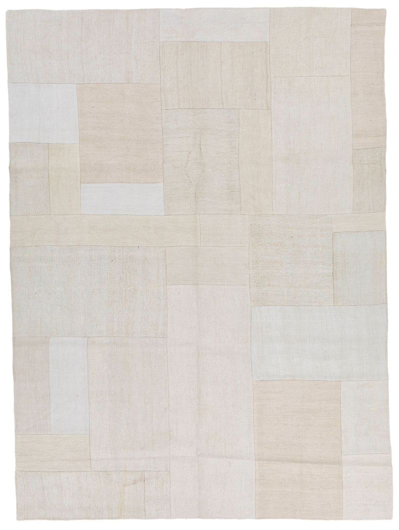 7x8 Ivory Turkish Tribal Rug