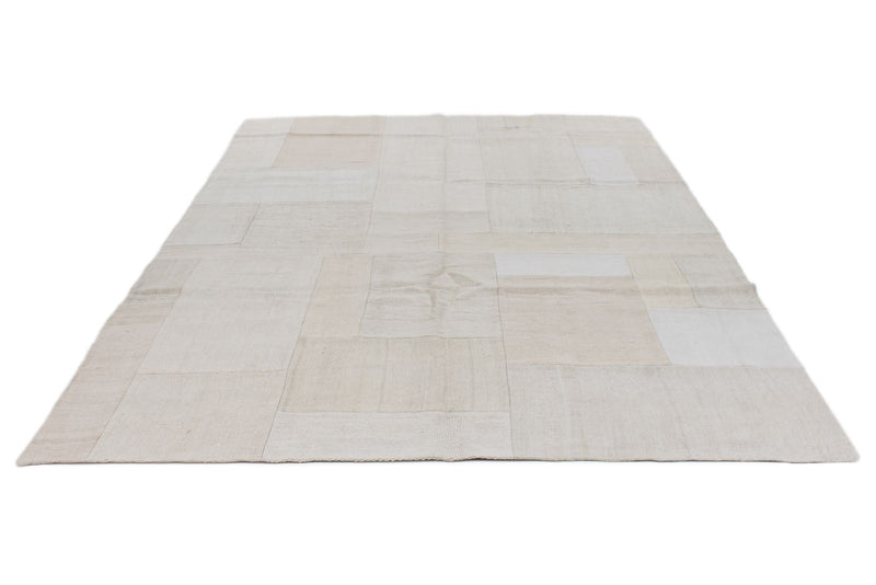 7x8 Ivory Turkish Tribal Rug