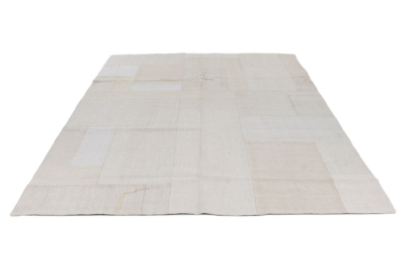 7x8 Ivory Turkish Tribal Rug