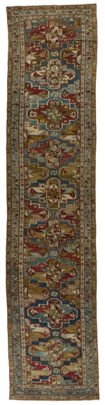 3x15 Blue and Light Blue Persian Runner