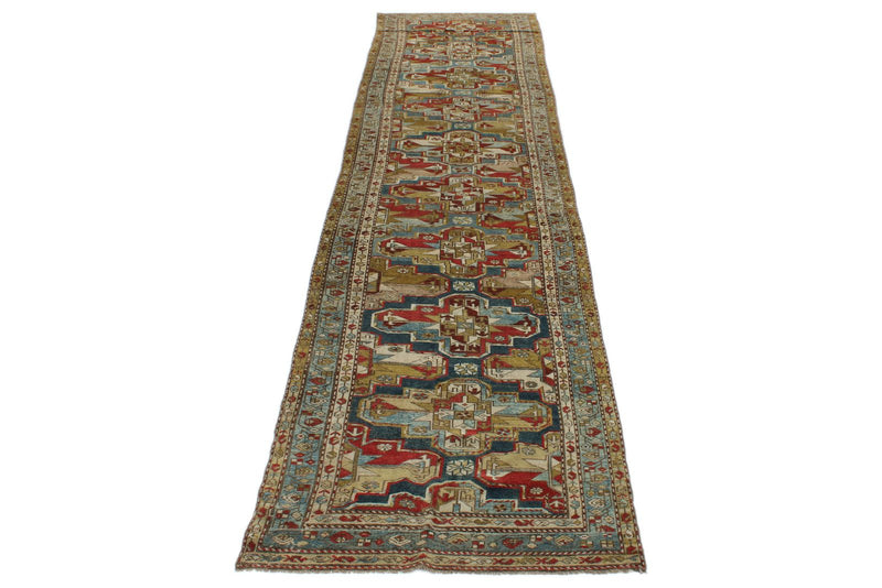 3x15 Blue and Light Blue Persian Runner