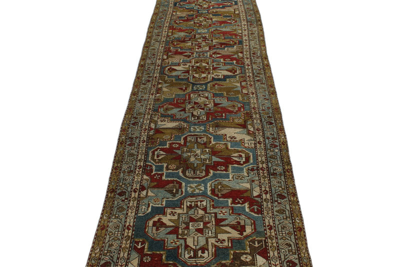 3x15 Blue and Light Blue Persian Runner