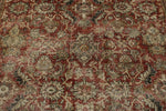 8x12 Burgundy and Multicolor Turkish Oushak Rug