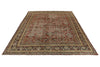 8x12 Burgundy and Multicolor Turkish Oushak Rug