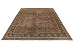 8x12 Burgundy and Multicolor Turkish Oushak Rug