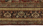 8x12 Burgundy and Multicolor Turkish Oushak Rug