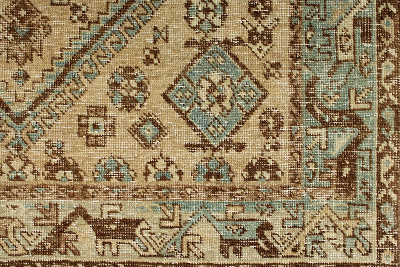 4x7 Beige and Light Blue Persian Traditional Rug