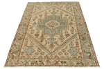 4x7 Beige and Light Blue Persian Traditional Rug