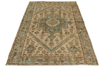 4x7 Beige and Light Blue Persian Traditional Rug