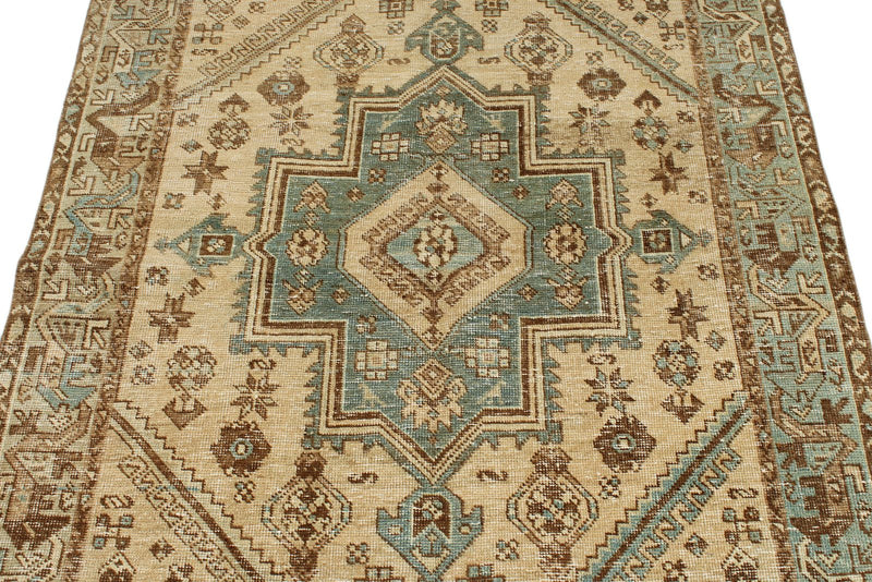 4x7 Beige and Light Blue Persian Traditional Rug