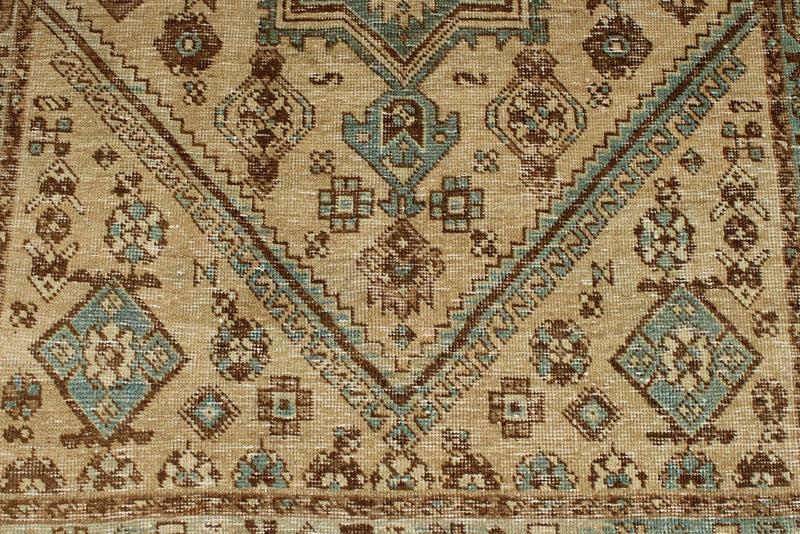 4x7 Beige and Light Blue Persian Traditional Rug