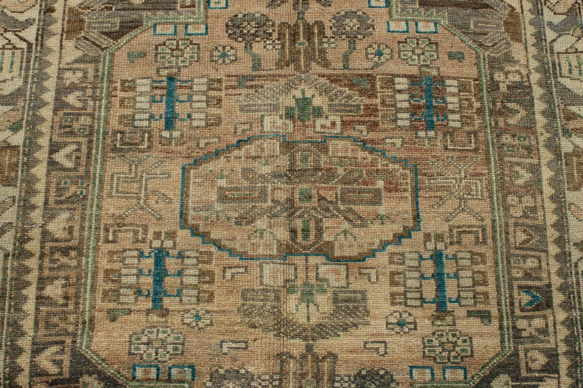 4x6 Brown and Ivory Persian Traditional Rug