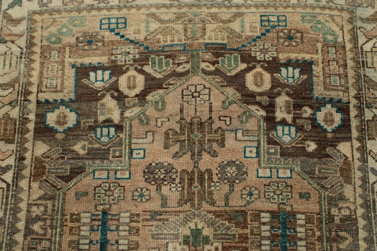 4x6 Brown and Ivory Persian Traditional Rug