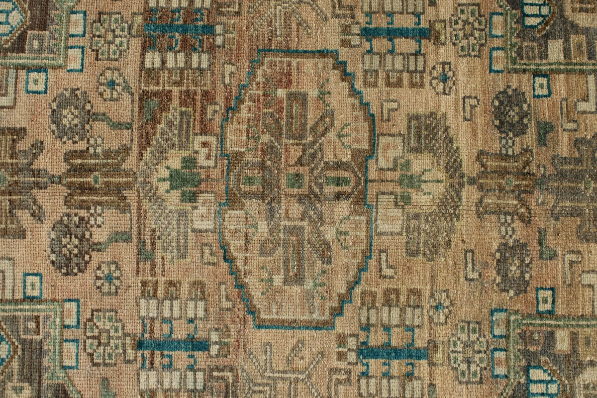 4x6 Brown and Ivory Persian Traditional Rug