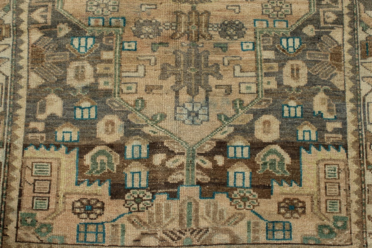 4x6 Brown and Ivory Persian Traditional Rug