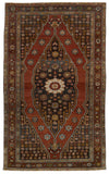 4x7 Red and Brown Persian Traditional Rug