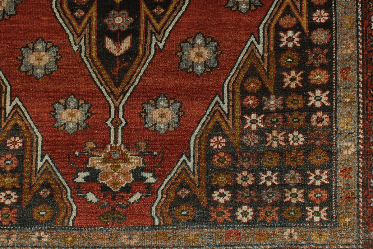 4x7 Red and Brown Persian Traditional Rug