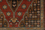 4x7 Red and Brown Persian Traditional Rug