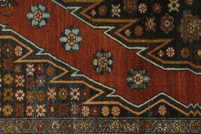 4x7 Red and Brown Persian Traditional Rug