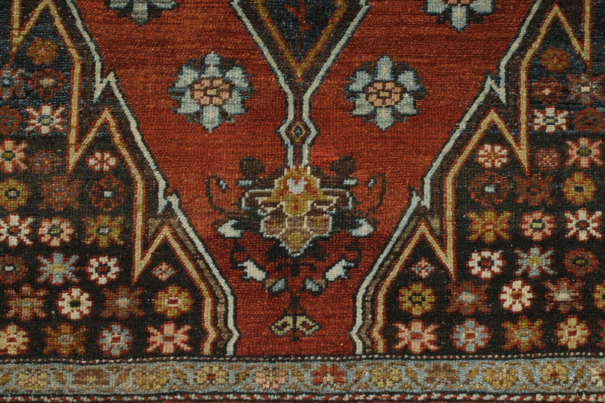 4x7 Red and Brown Persian Traditional Rug