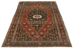 4x7 Red and Brown Persian Traditional Rug