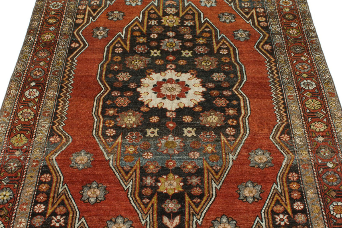 4x7 Red and Brown Persian Traditional Rug